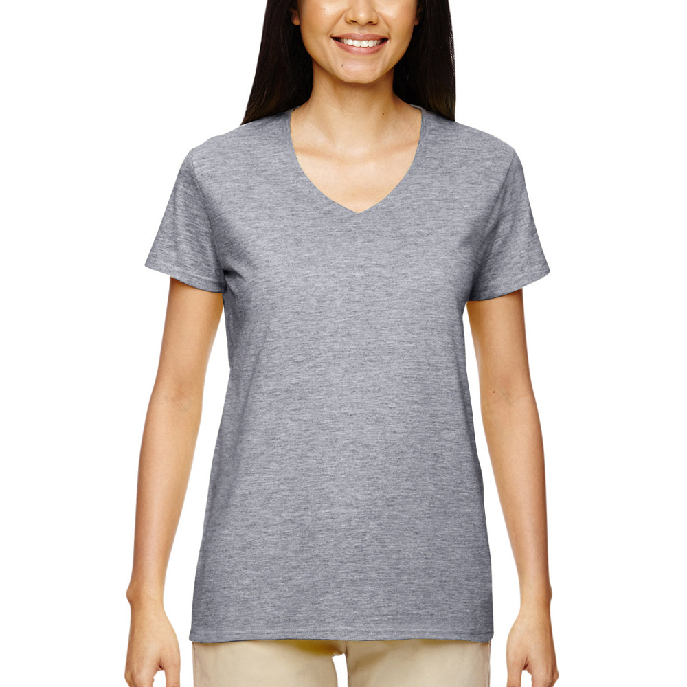 Picture of Gildan Ladies Heavy Cotton V-Neck Shirts