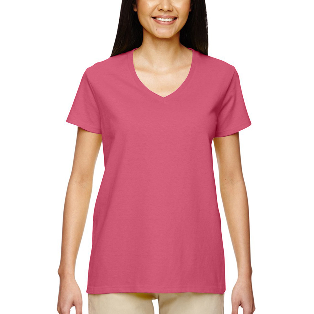 Picture of Gildan Ladies Heavy Cotton V-Neck Shirts