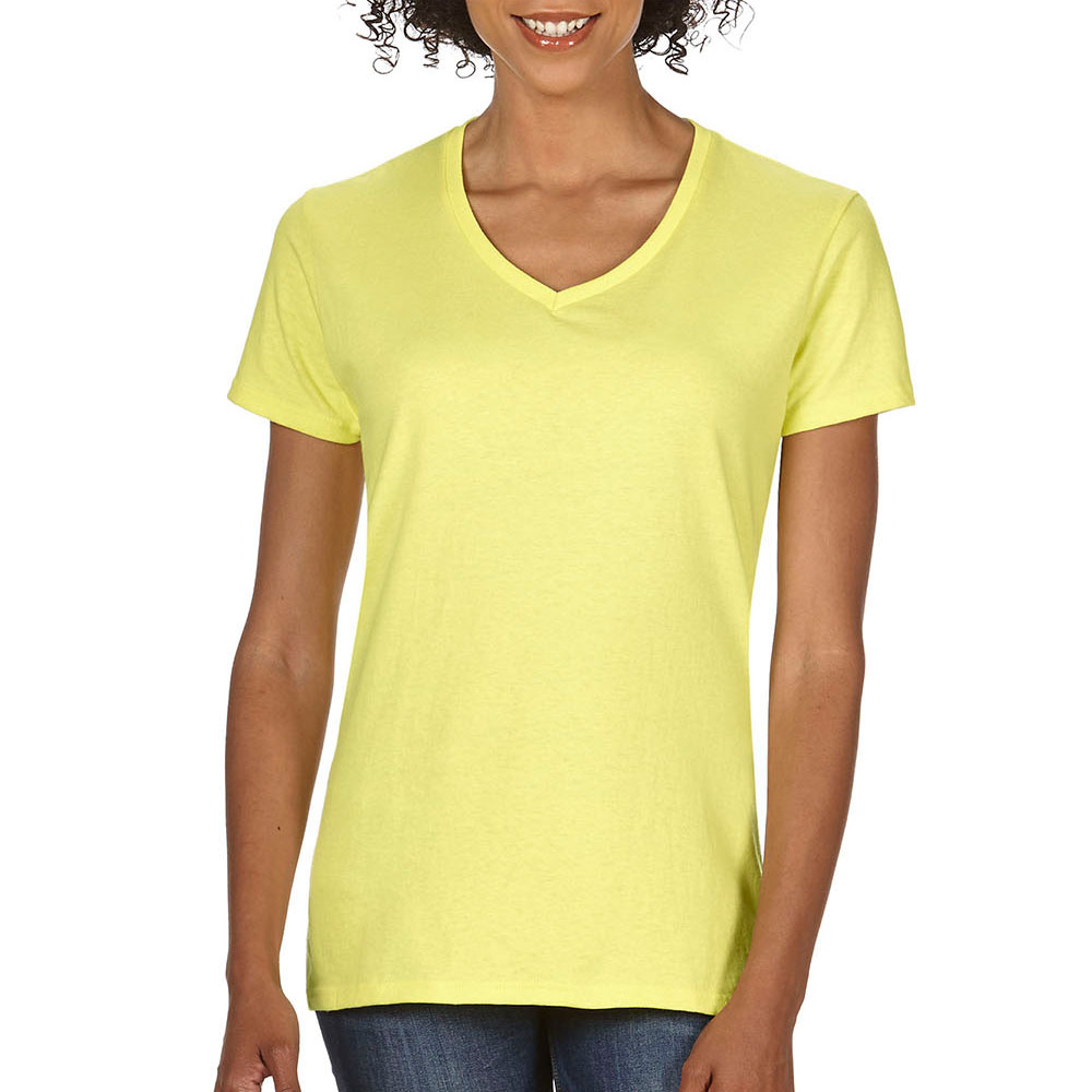 Picture of Gildan Ladies Heavy Cotton V-Neck Shirts