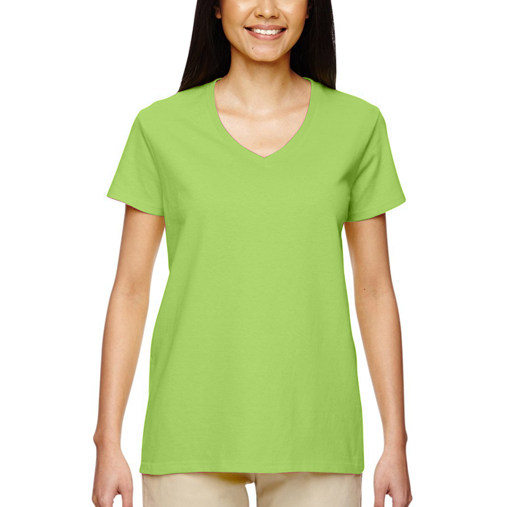 Picture of Gildan Ladies Heavy Cotton V-Neck Shirts