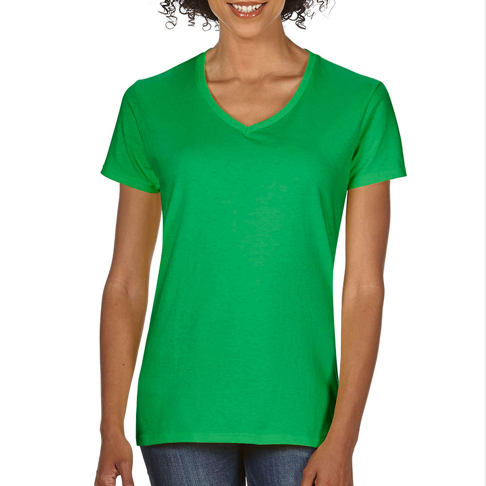 Picture of Gildan Ladies Heavy Cotton V-Neck Shirts