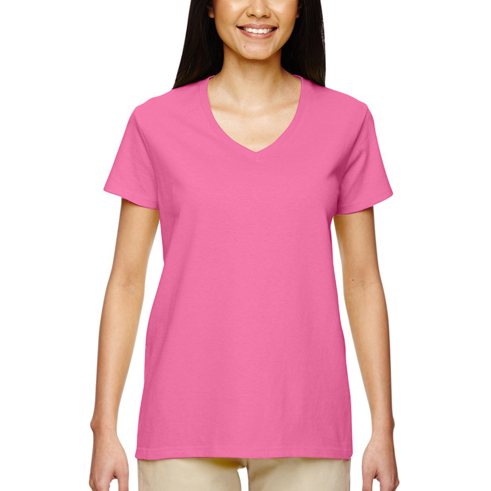 Picture of Gildan Ladies Heavy Cotton V-Neck Shirts