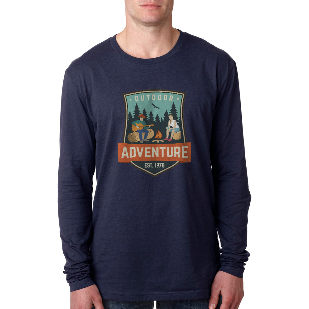 Picture of Next Level Mens Long Sleeve Crewneck Tees