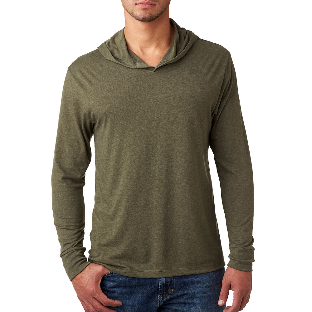 Picture of Next Level Mens Tri-Blend L/S Hoodies