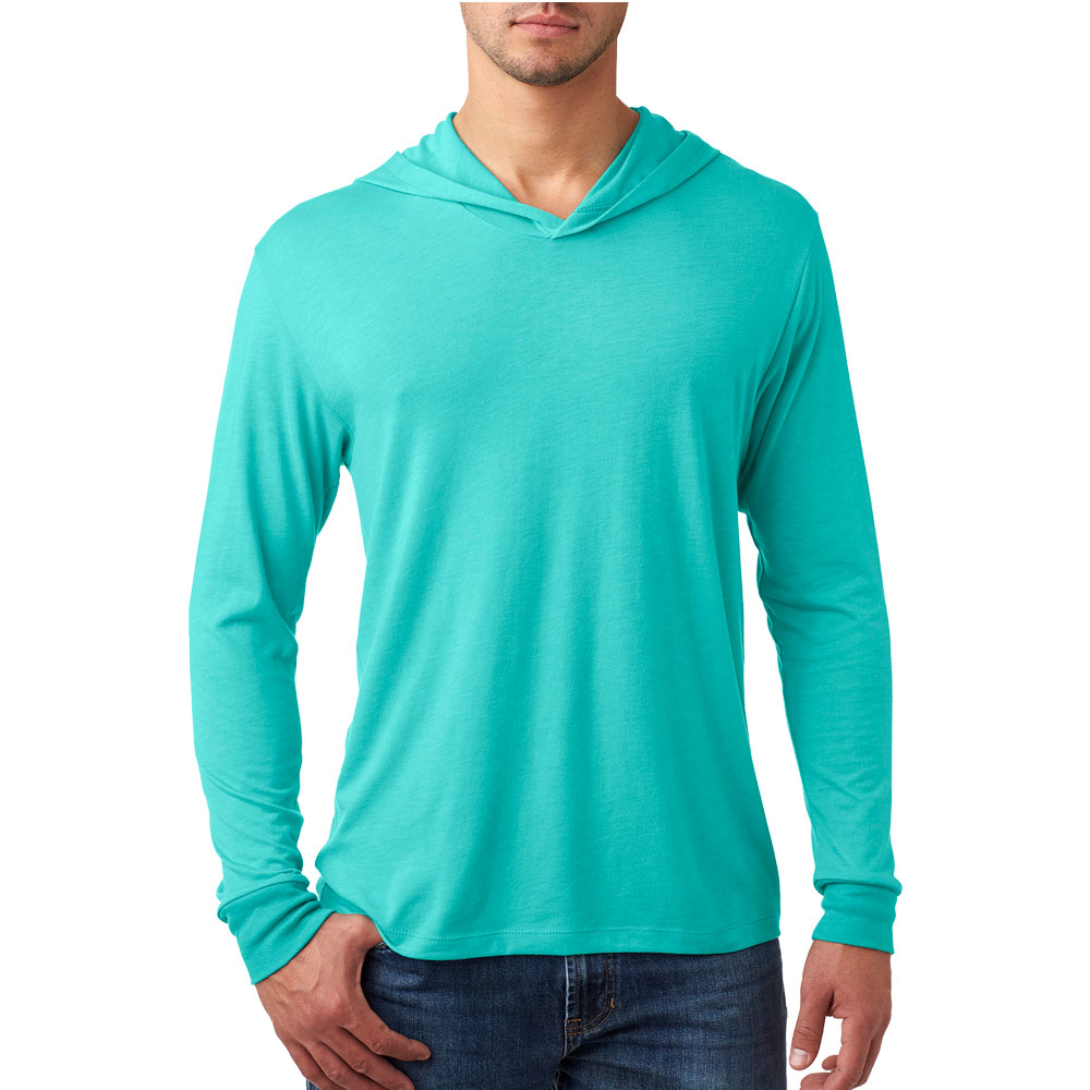 Picture of Next Level Mens Tri-Blend L/S Hoodies