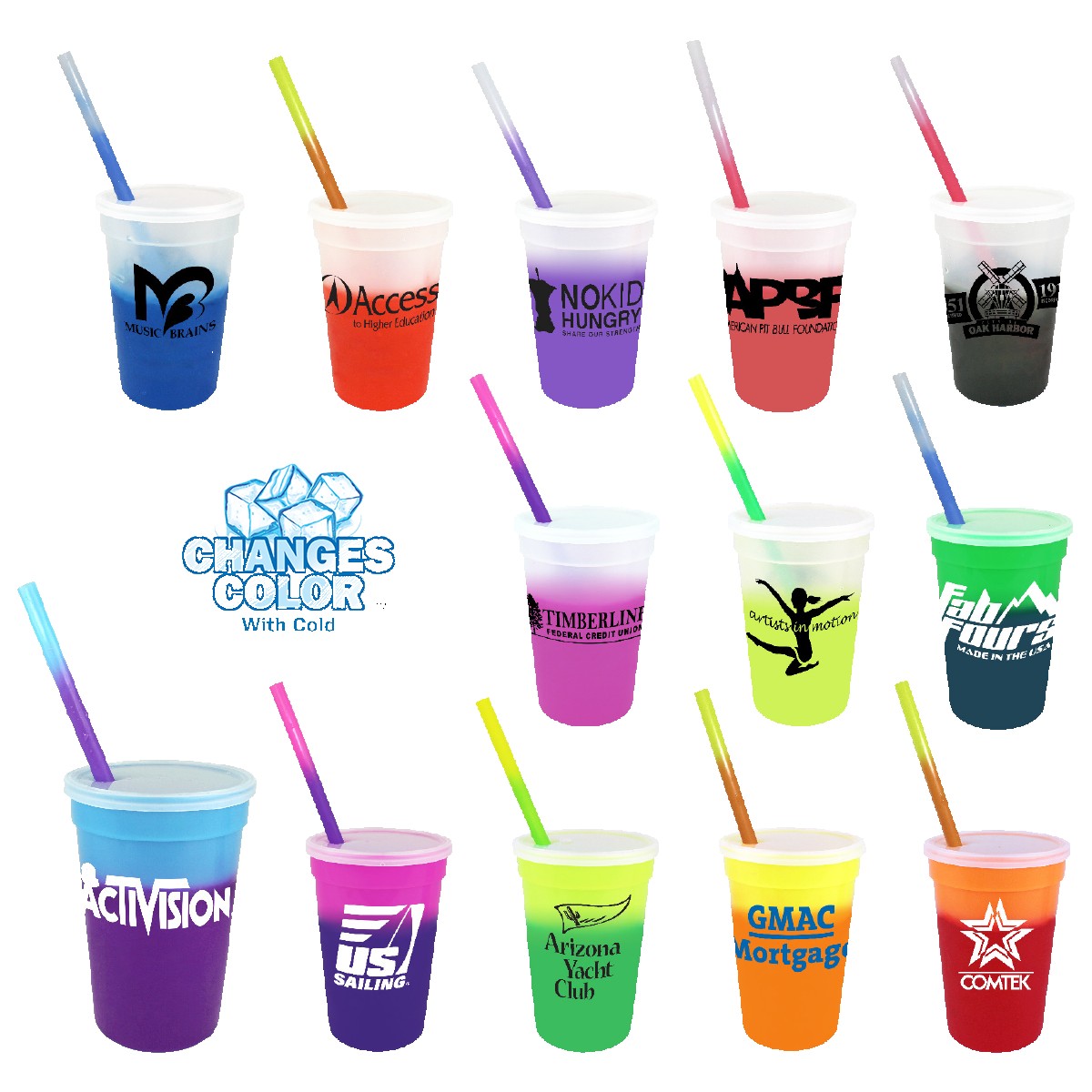Picture of 17 Oz. Mood Stadium Cup/Straw/Lid Set