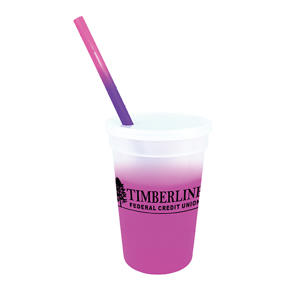 Picture of 17 Oz. Mood Stadium Cup/Straw/Lid Set