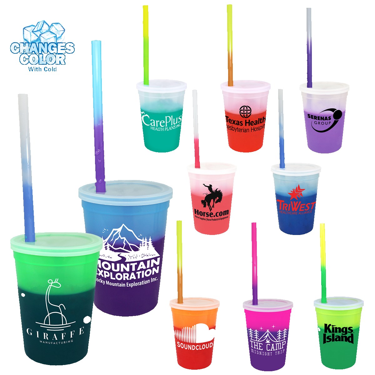 Picture of 12 Oz. Mood Stadium Cup/Straw/Lid Set