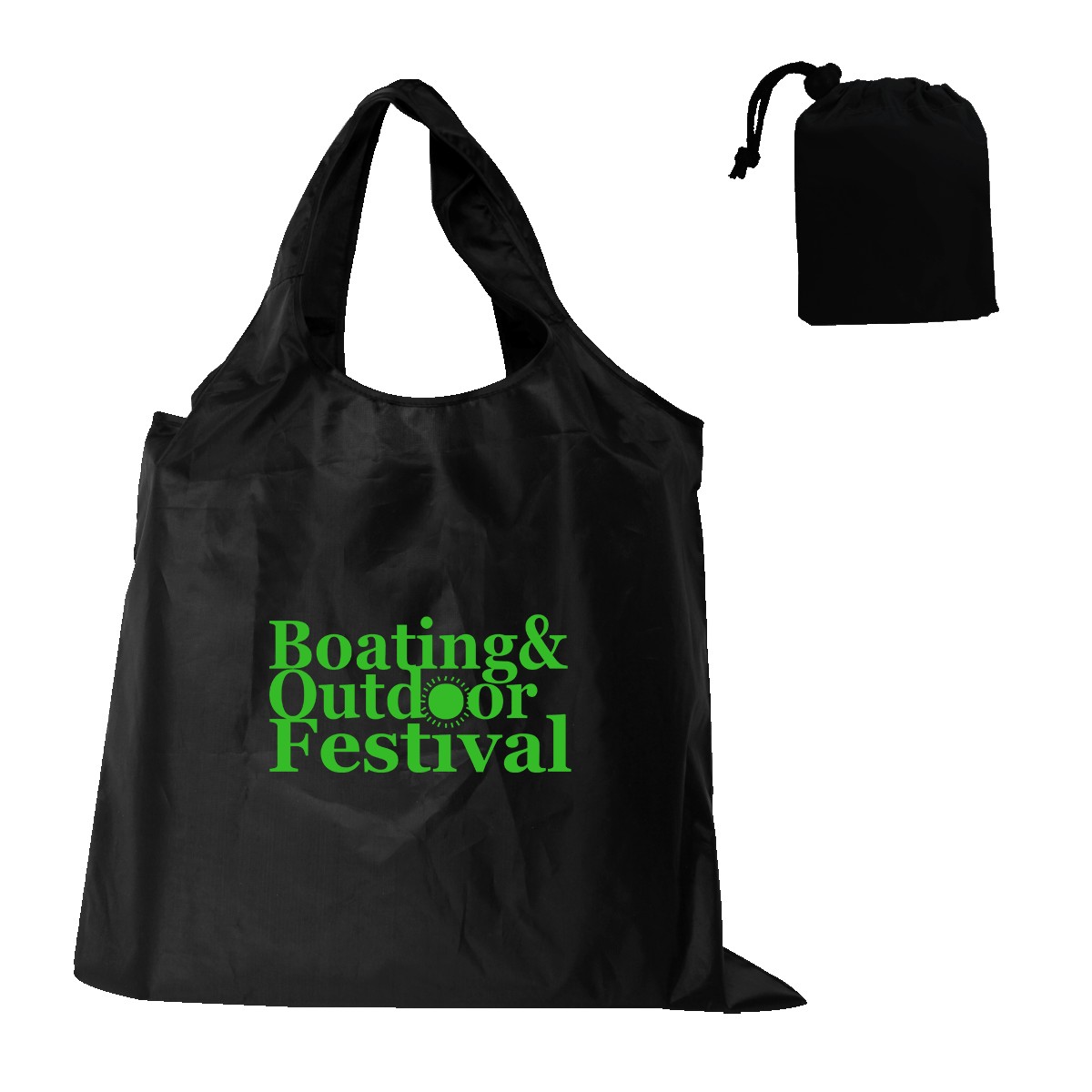 Picture of RPET Fold Away Carryall Tote Bag (Spot Color)
