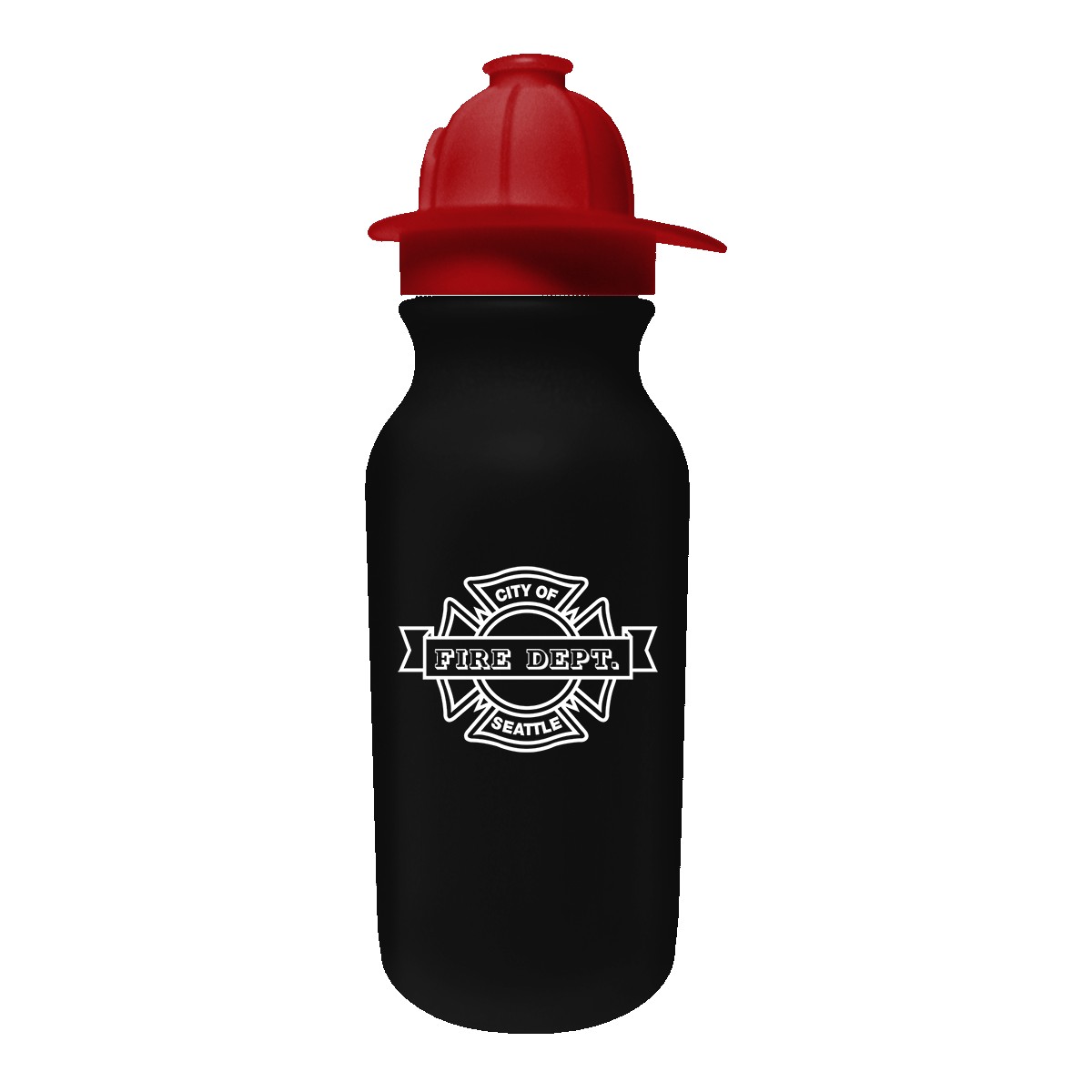 Picture of 20 Oz. Value Cycle Bottle w/Fireman Helmet Push 'n Pull Cap