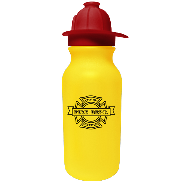 Picture of 20 Oz. Value Cycle Bottle w/Fireman Helmet Push 'n Pull Cap