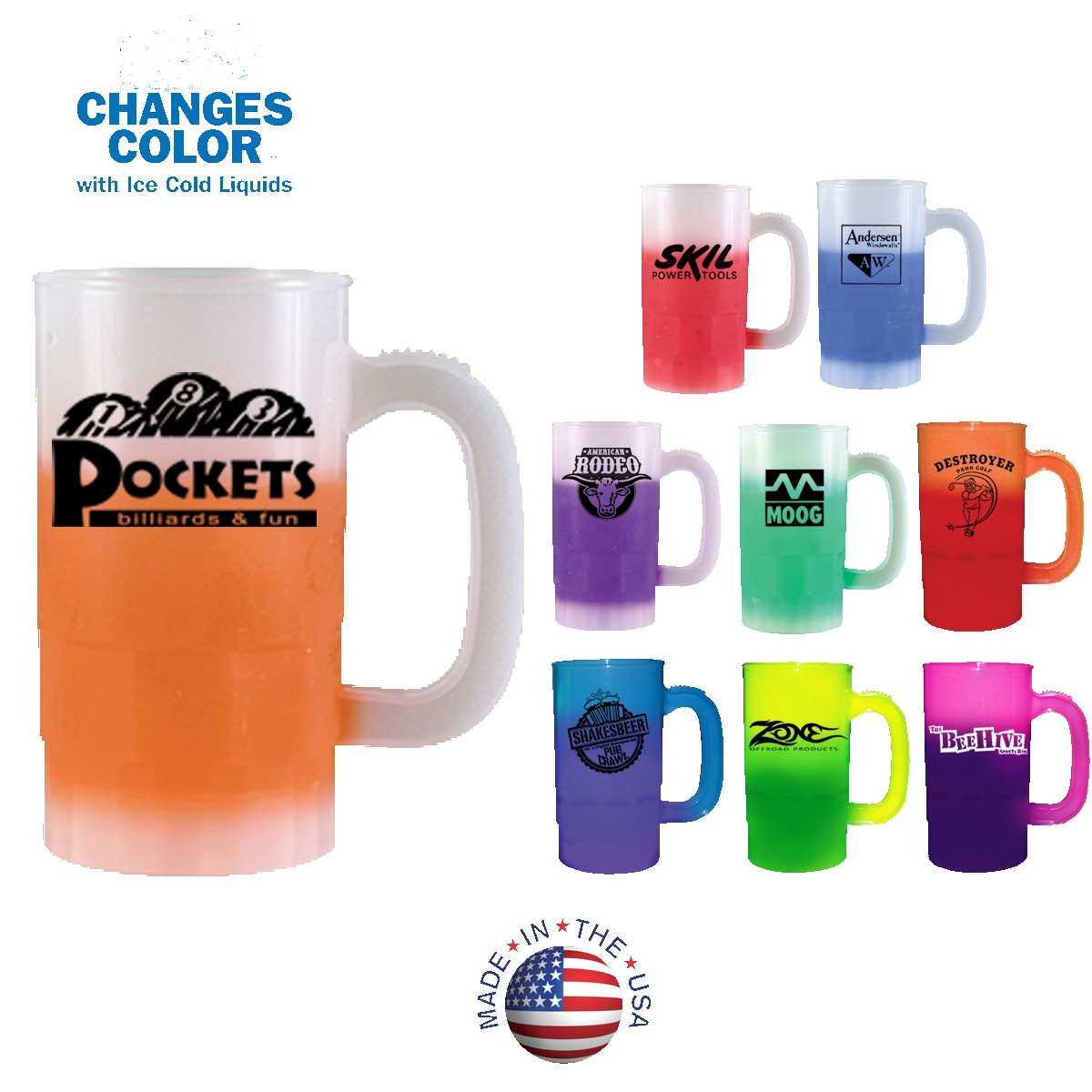 Picture of 14 Oz. Mood Beer Stein (Spot Color)