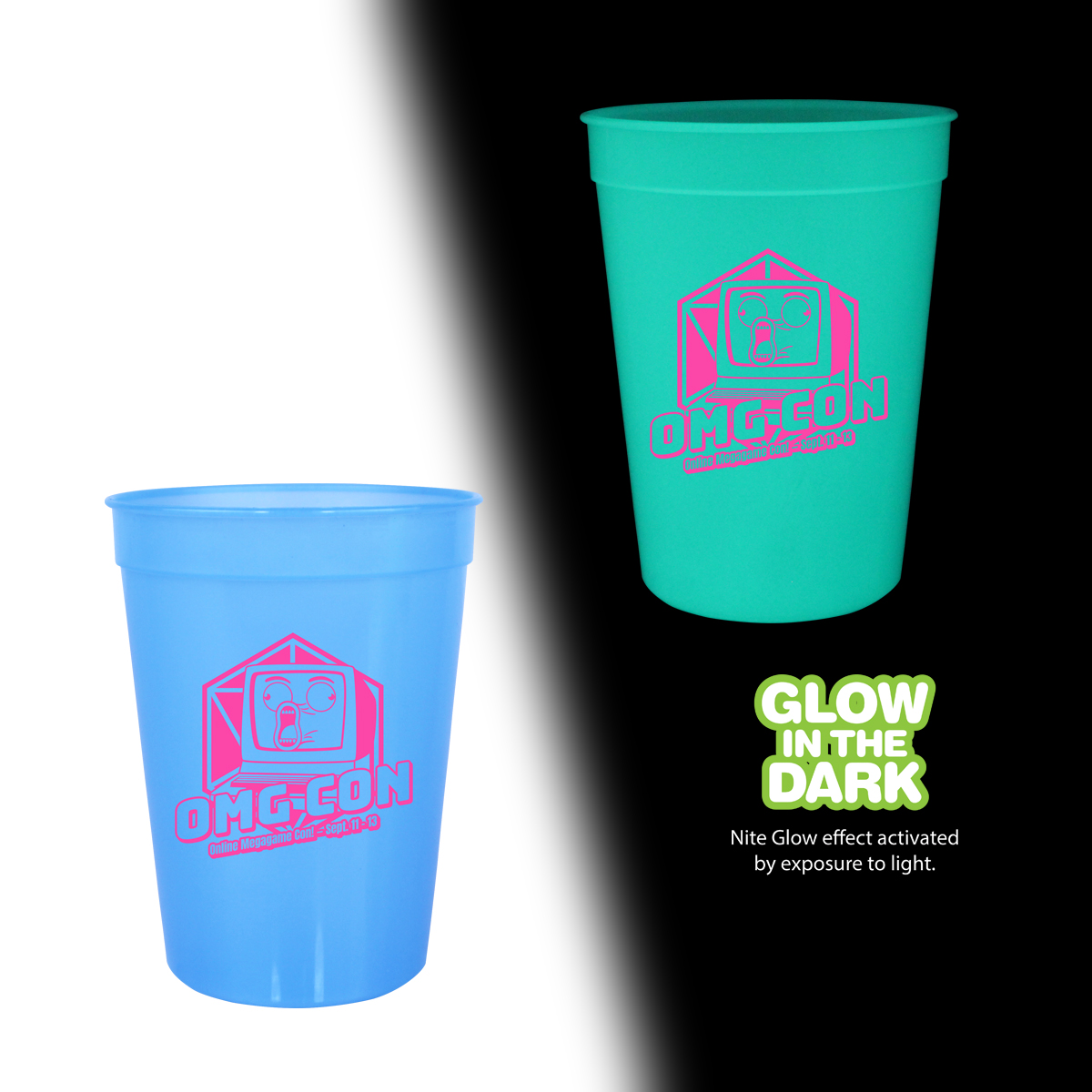 Picture of 12 Oz. Nite Glow Stadium Cup (Spot Color)