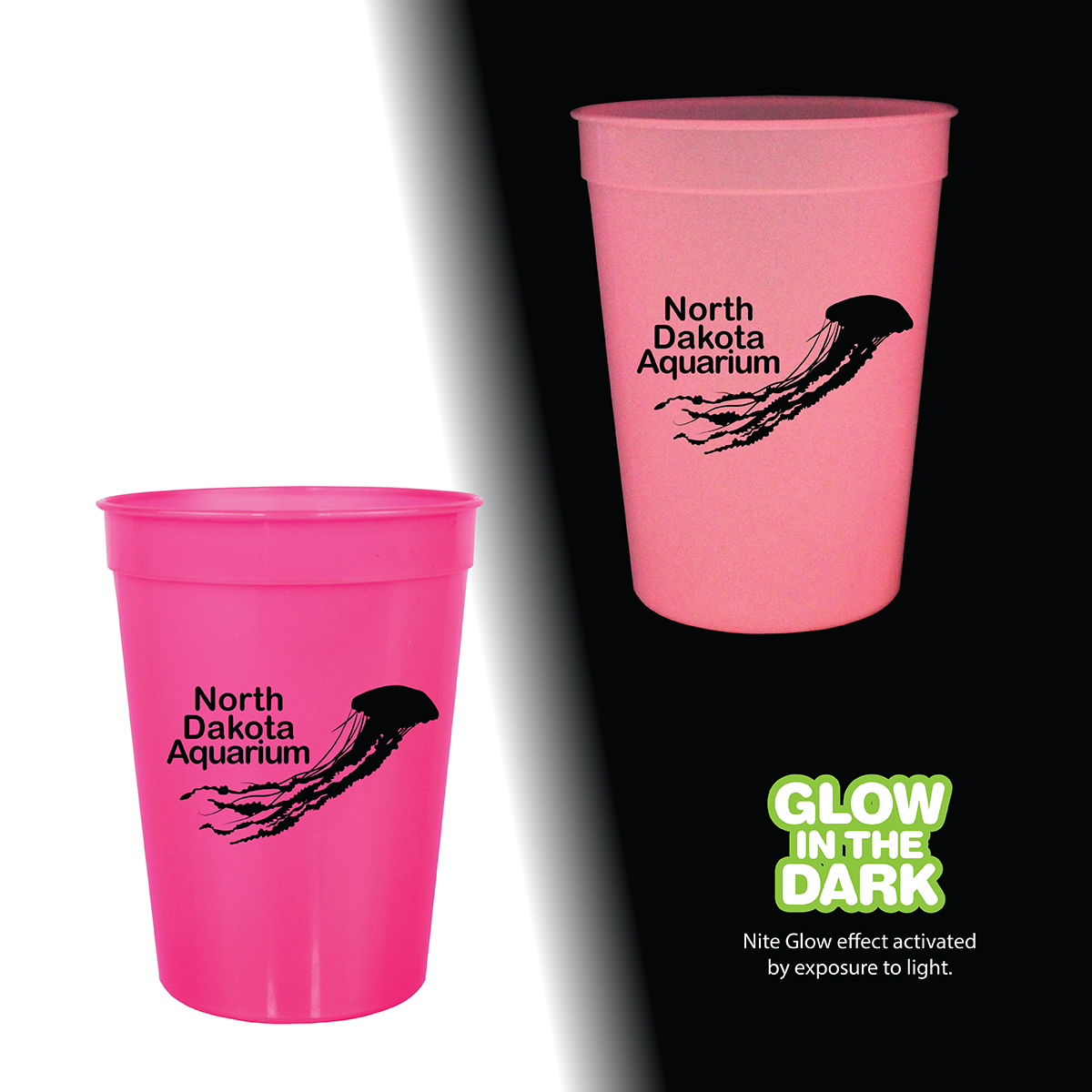 Picture of 12 Oz. Nite Glow Stadium Cup (Spot Color)
