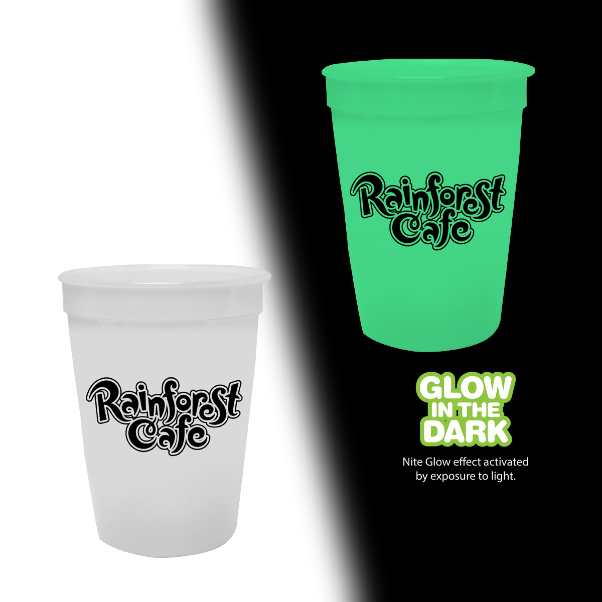 Picture of 12 Oz. Nite Glow Stadium Cup (Spot Color)