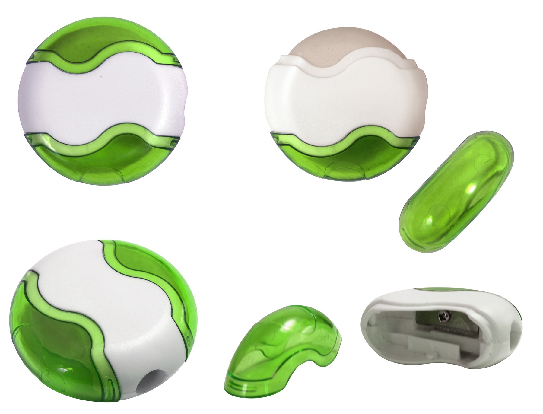 Picture of Round Pencil Sharpener Eraser Combo (Spot Color)