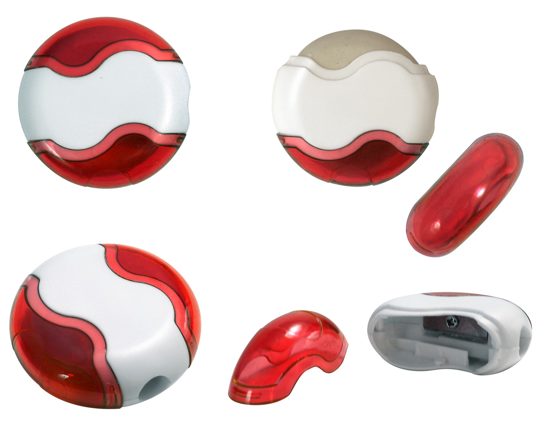 Picture of Round Pencil Sharpener Eraser Combo (Spot Color)