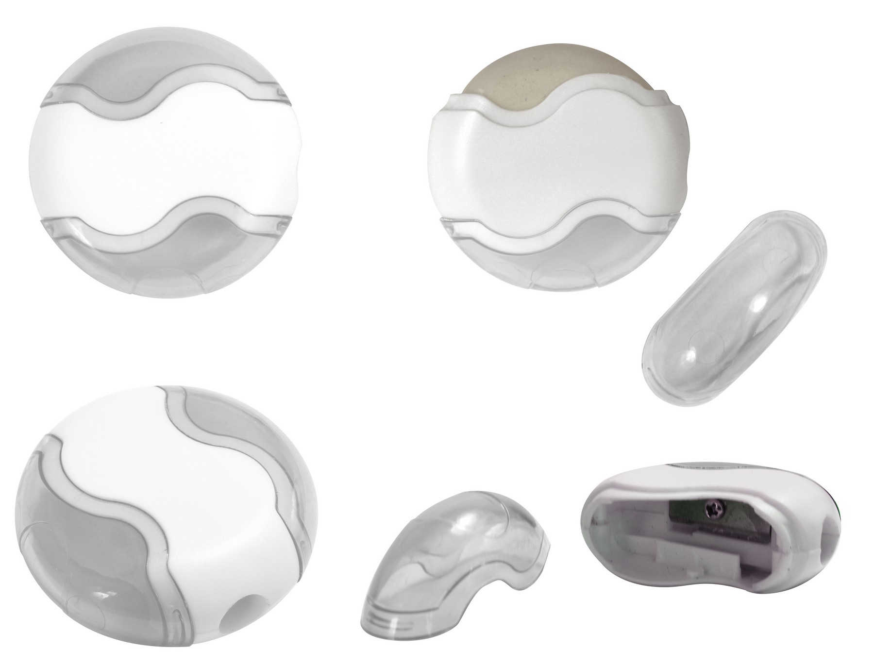 Picture of Round Pencil Sharpener Eraser Combo (Spot Color)