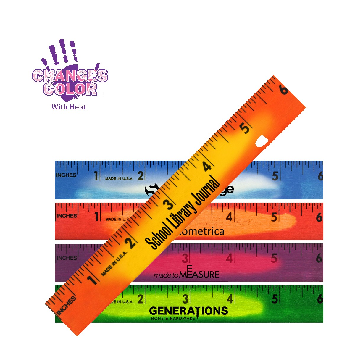 Picture of 6" Mood Wood Ruler (Spot Color)