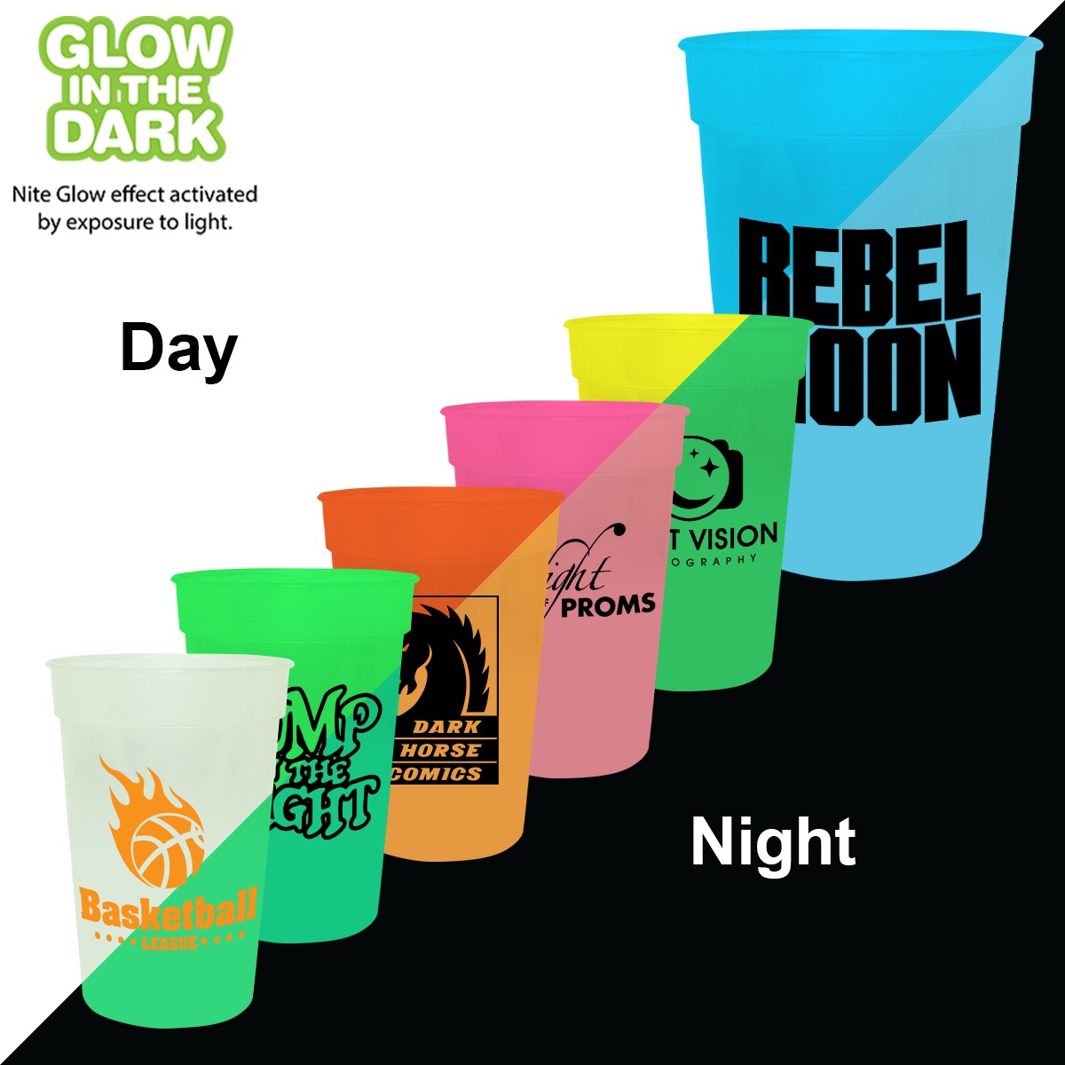 Picture of 17 Oz. Nite Glow Stadium Cup (Spot Color)