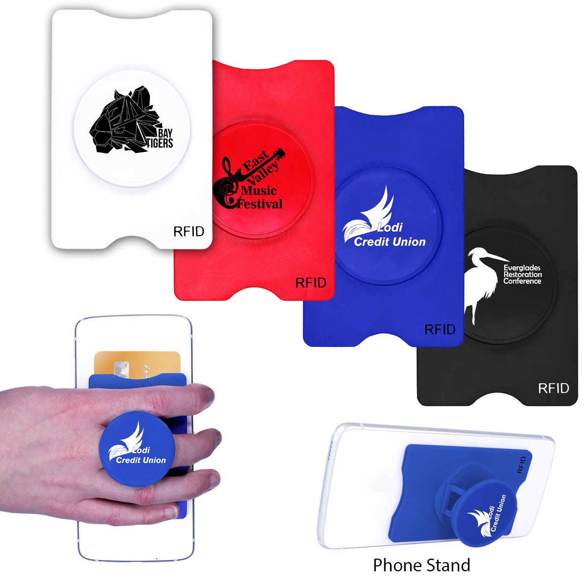Picture of RFID Stand-Out Phone Holder/Card Holder