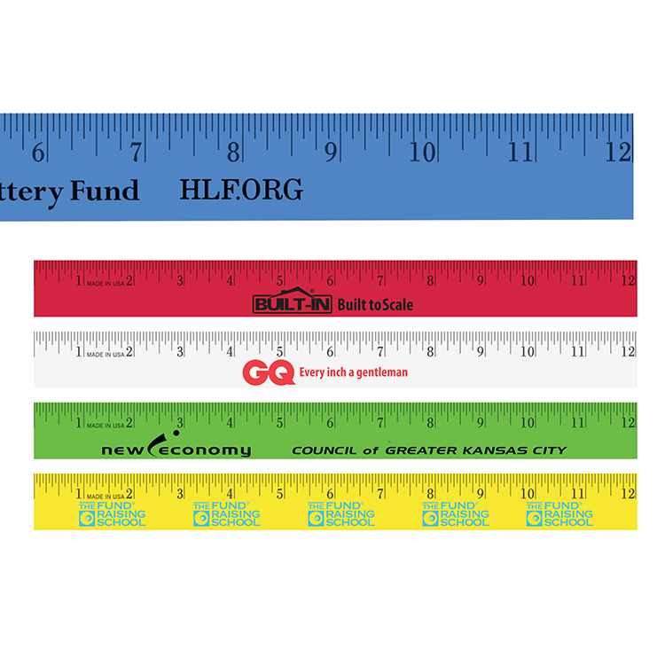Picture of 12" Enamel Wood Ruler (Spot Color)