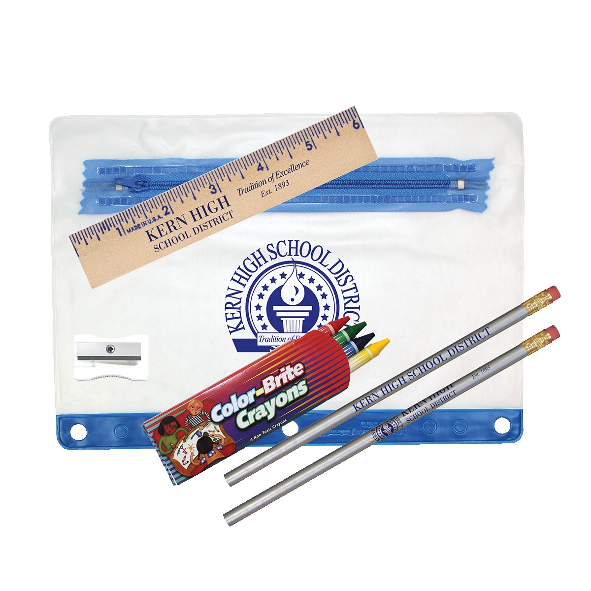 Picture of Clear Translucent School Kit with Crayon