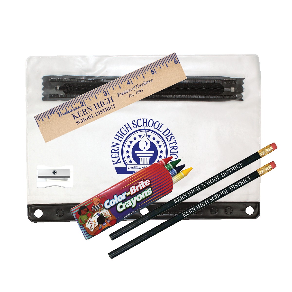 Picture of Clear Translucent School Kit with Crayon