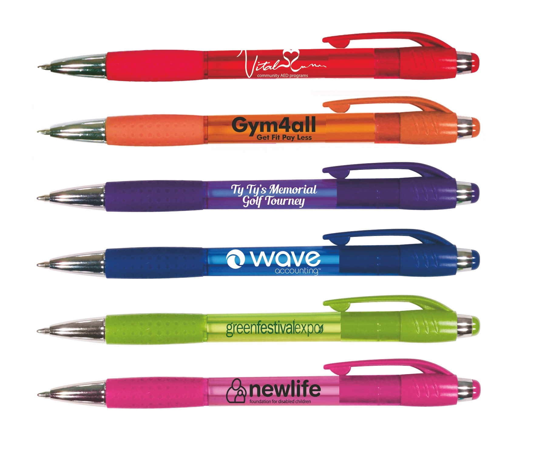 Picture of Mardi Gras Grip Pen (Spot Color)