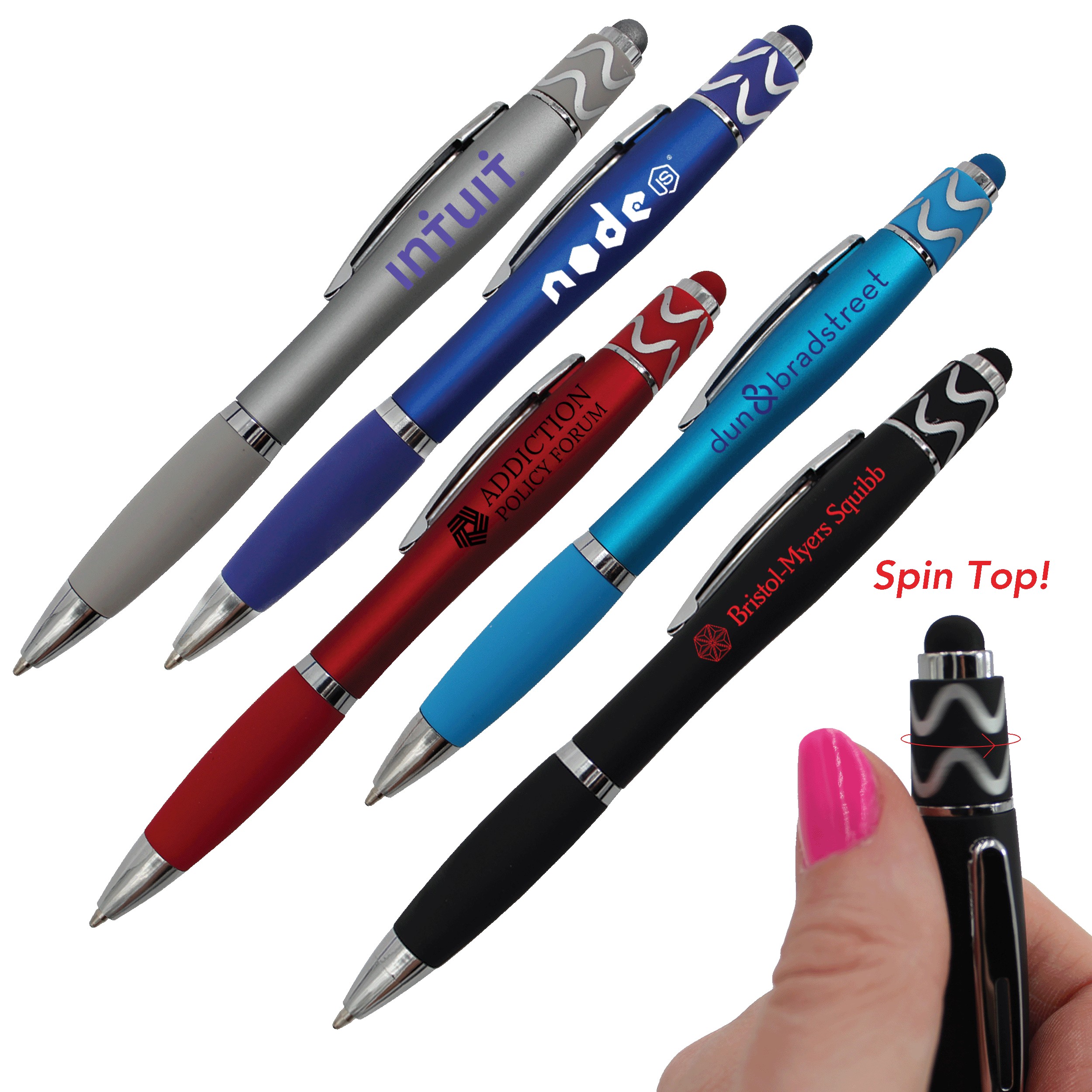 Picture of Halcyon® Silhouette Spin Top Pen w/Stylus