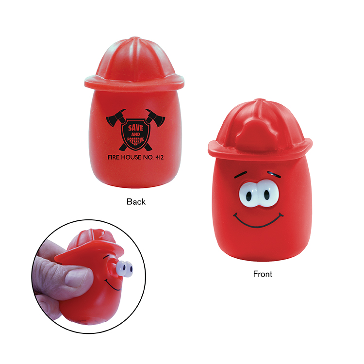 Picture of Fire Chief Eye Poppin' Pal Stress Reliever (Spot Color)
