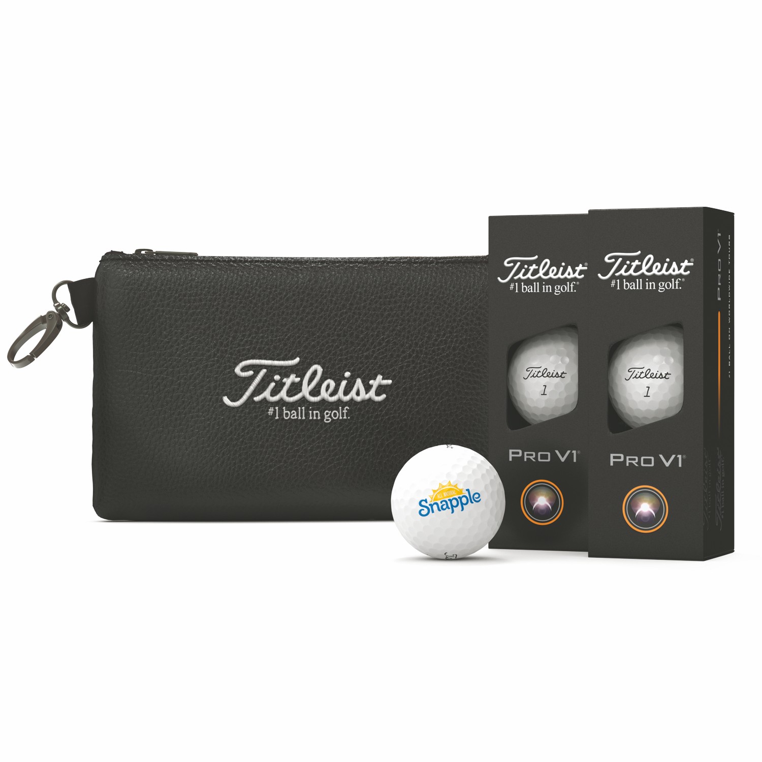 Picture of Titleist Stock Valuables Pouch With Six Pro V1 Golf Balls