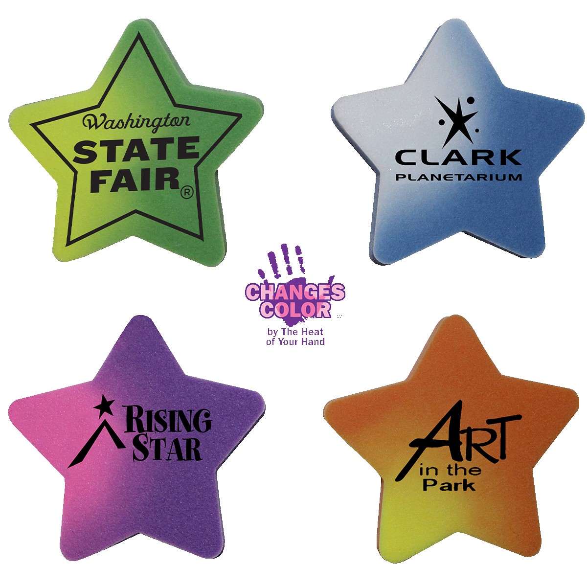 Picture of Mood Star Die Cut Erasers