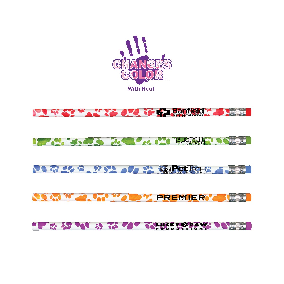 Picture of Mood Paw Print Pencil (Spot Color)