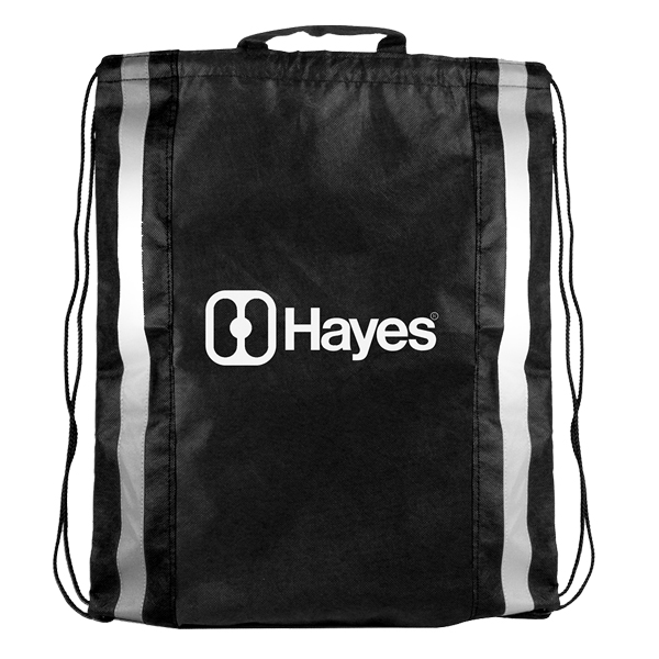 Picture of Non-Woven Reflective Drawstring Backpack w/Stripes (Spot Color)