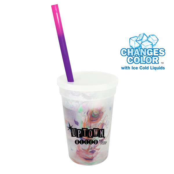 Picture of 17 Oz. Rainbow Confetti Mood Cup/Straw/Lid Set