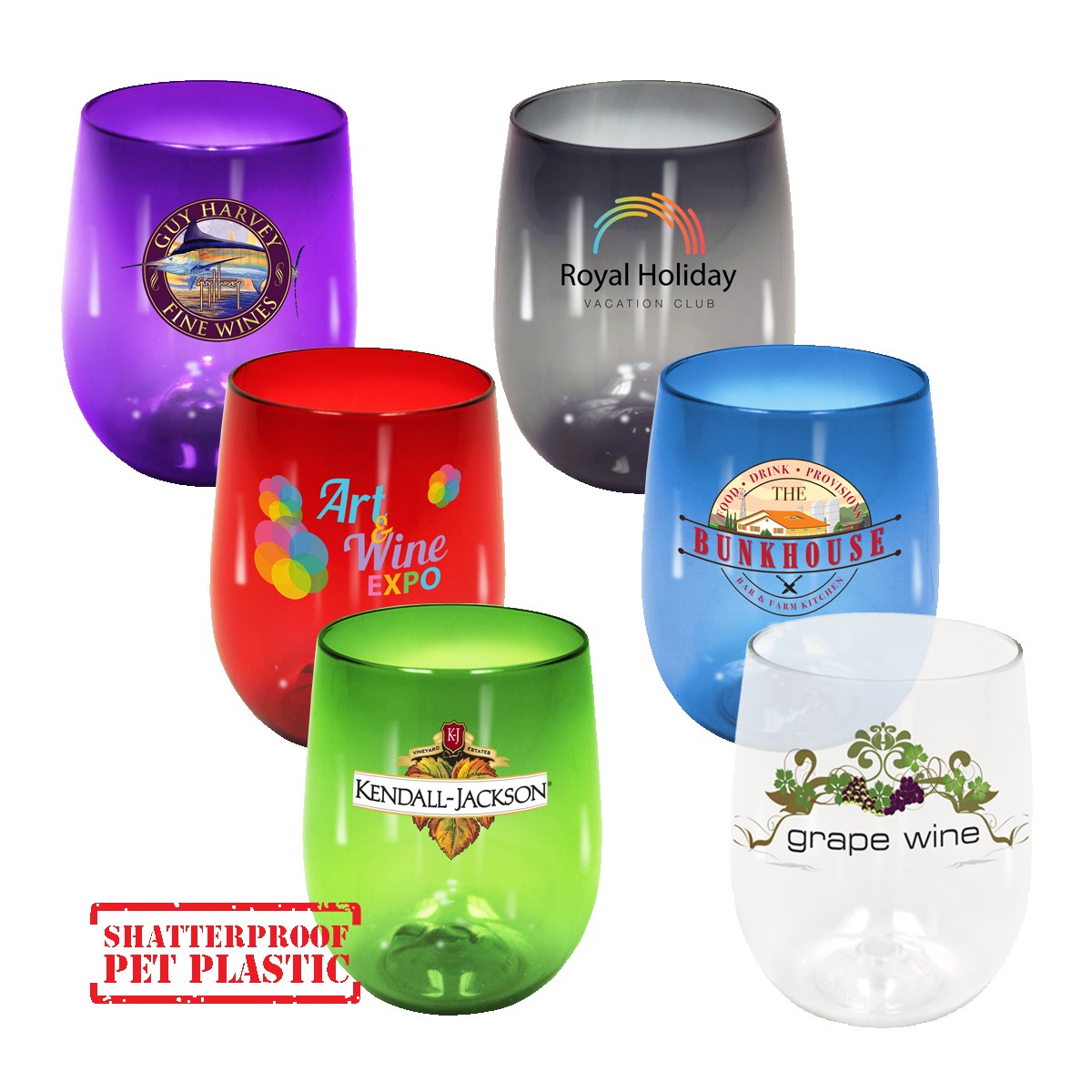 Picture of 12 Oz. Stemless Wine Glass (Full Color Digital)
