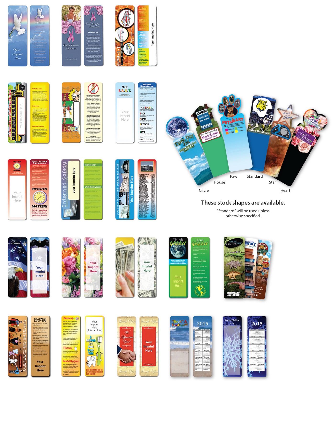Picture of Custom Full Color Digital Printed Bookmark