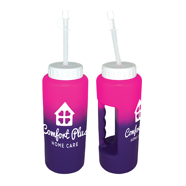 Picture of 32 Oz. Mood Grip Bottle w/Flexible Straw