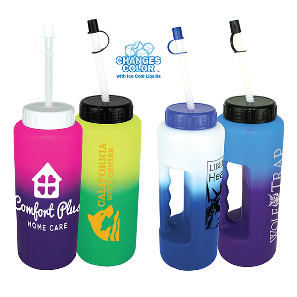 Picture of 32 Oz. Mood Grip Bottle w/Flexible Straw