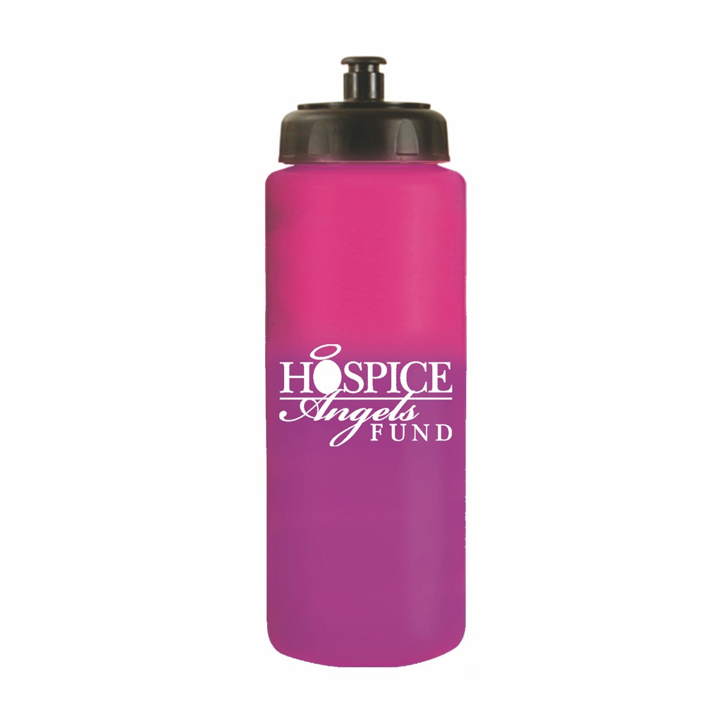 Picture of 32 Oz. Mood Sports Bottle w/Push 'n Pull Cap (Spot Color)