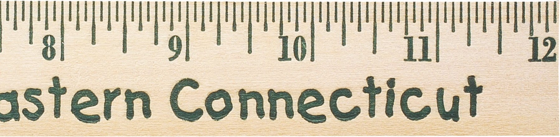 Picture of 12" Natural Finish Flat Wood Ruler (Spot Color)
