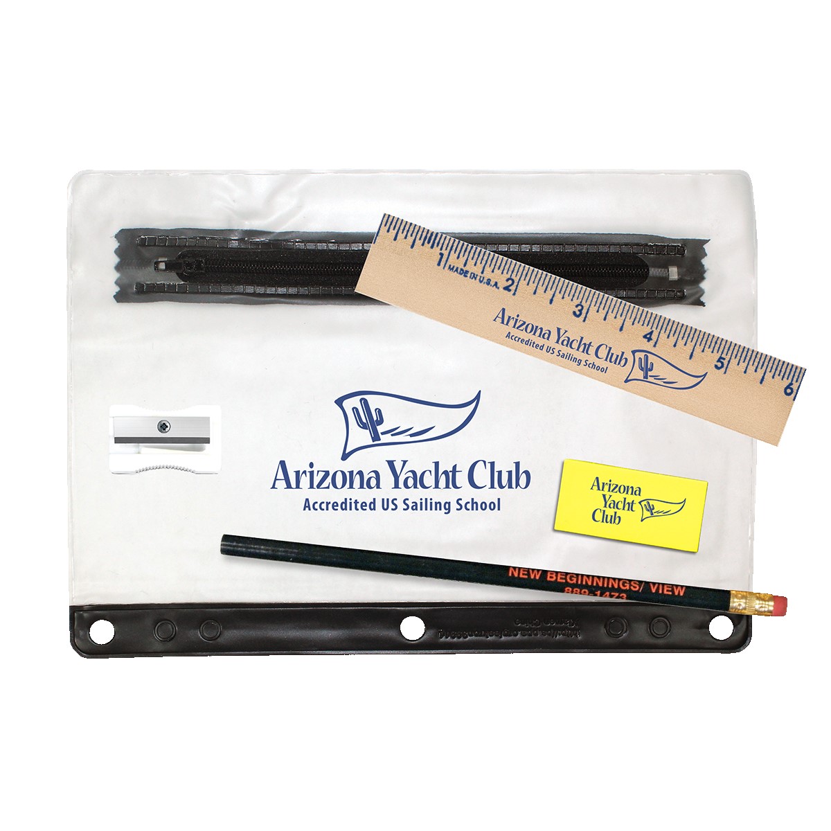 Picture of Clear Translucent School Kit with 1 Pencil