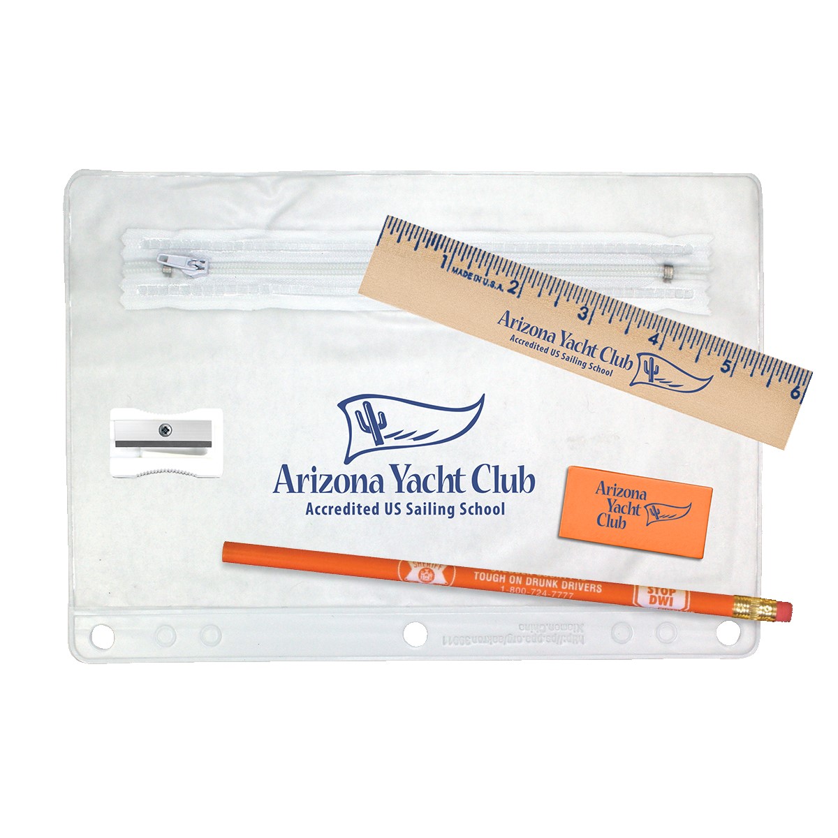 Picture of Clear Translucent School Kit with 1 Pencil