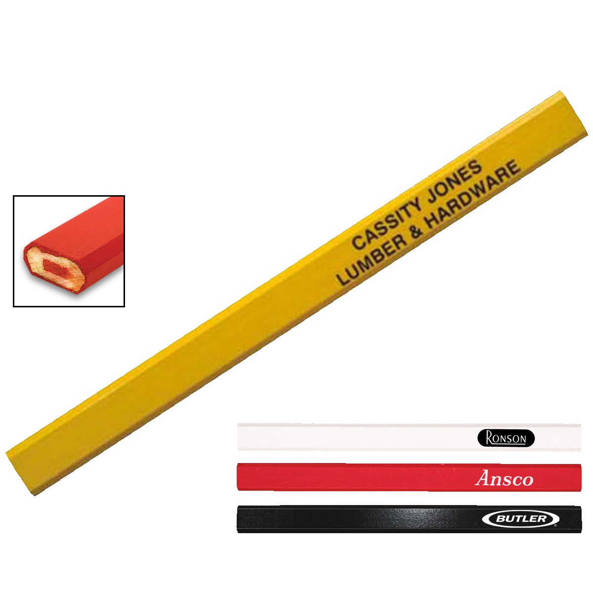 Picture of Red Graphite Carpenter Pencil