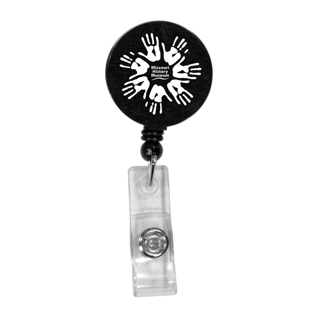 Picture of Round Retractable Badge Holder w/Alligator Clip (Spot Color)