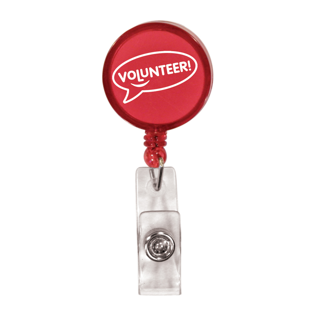 Picture of Round Retractable Badge Holder w/Alligator Clip (Spot Color)