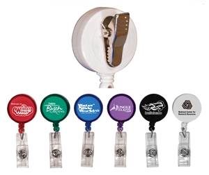 Picture of Round Retractable Badge Holder w/Alligator Clip (Spot Color)
