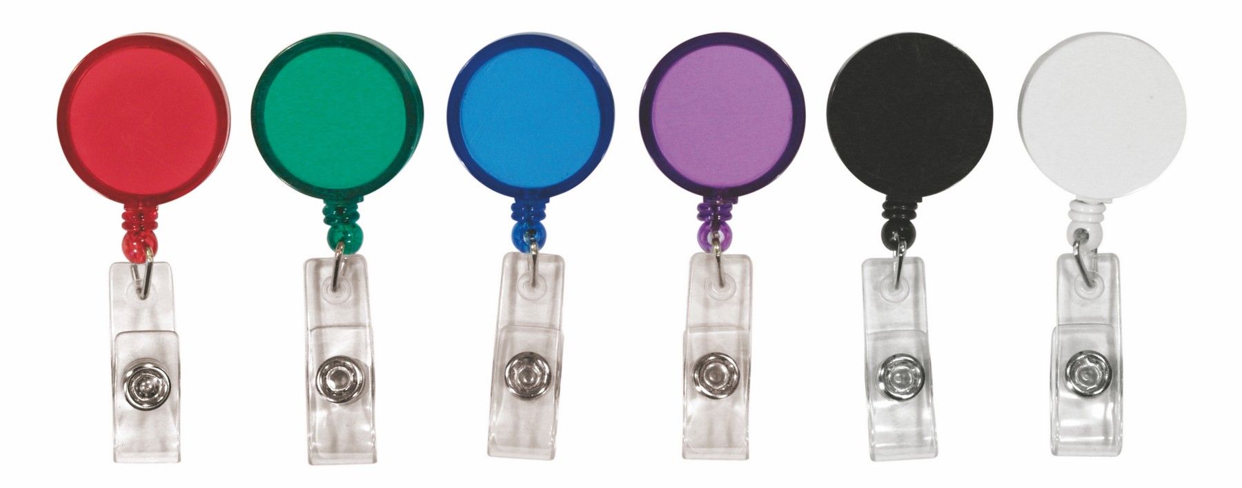 Picture of Round Retractable Badge Holder w/Alligator Clip (Spot Color)