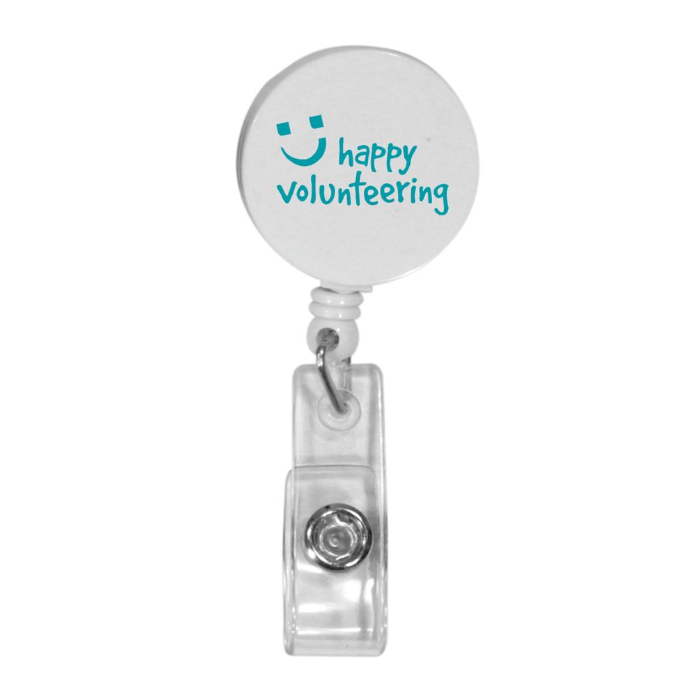 Picture of Round Retractable Badge Holder w/Alligator Clip (Spot Color)